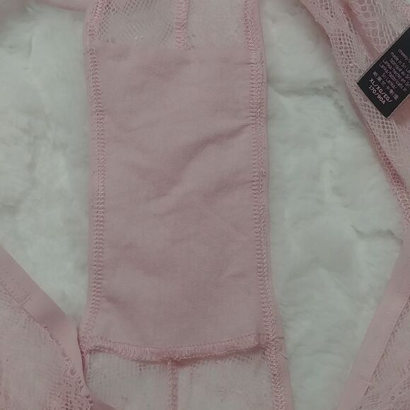 NWOT XL Vintage Victoria's Secret Very Sexy Cheeky Pink/Red Strappy Detail - Picture 7 of 17